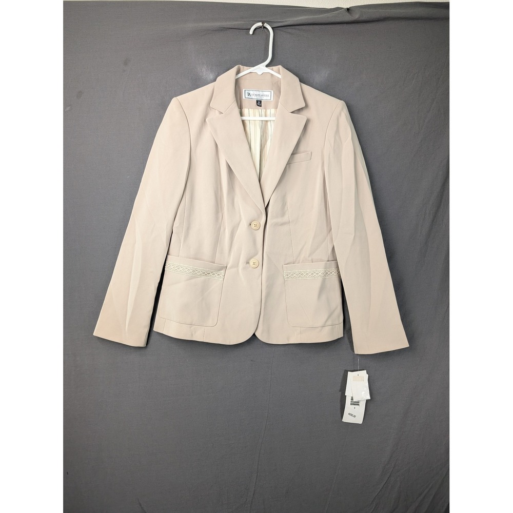Travis Ayers Studio Womens Khaki Career Twill Blazer Jacket NWT Size 8 679A